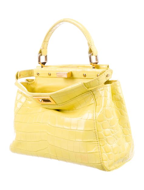 small fendi peekaboo bag|Fendi peekaboo crocodile.